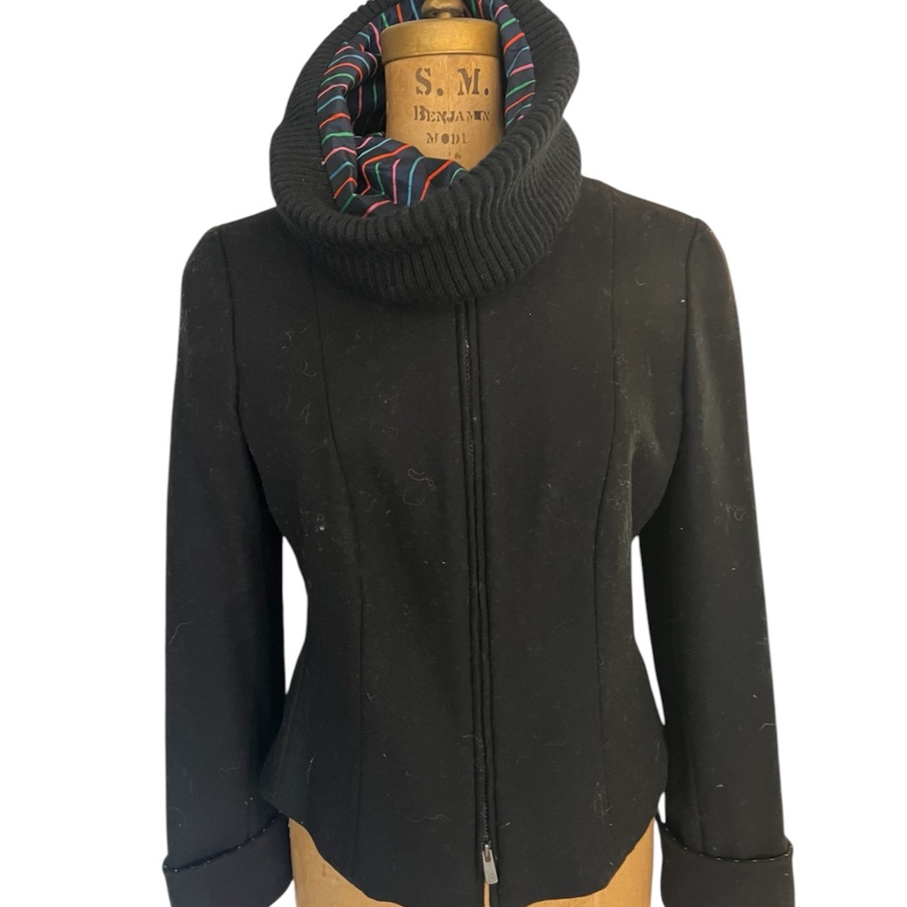 Armani Collezioni Black Wool Blazer Jacket – Made in Italy – Size 10